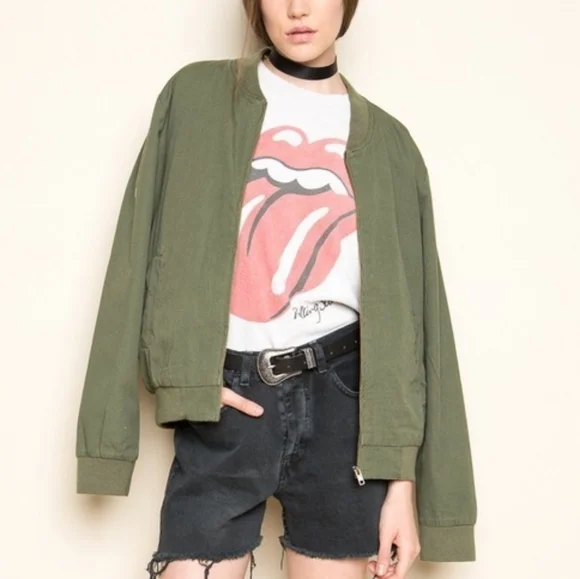 Brandy Melville | Jackets & Coats | Brandy Melville Green